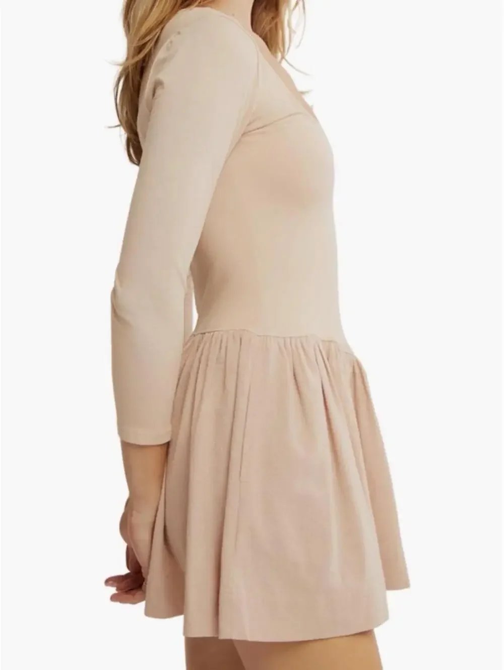 Free People Women's Tan and Cream Dress